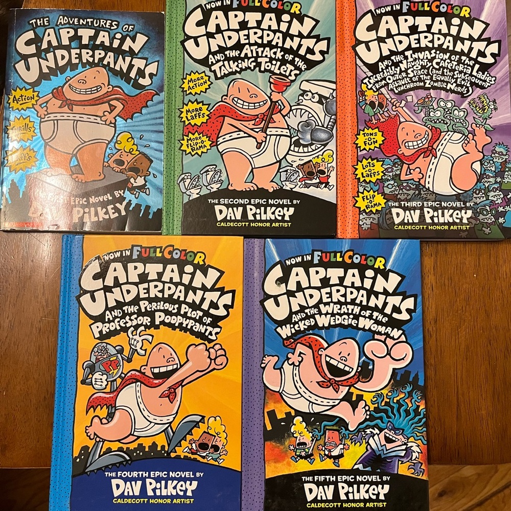 5 Captain Underpants Books